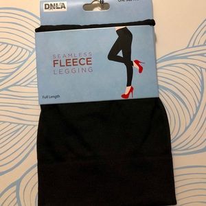 DNLA Sports Black Seamless Fleece Leggings